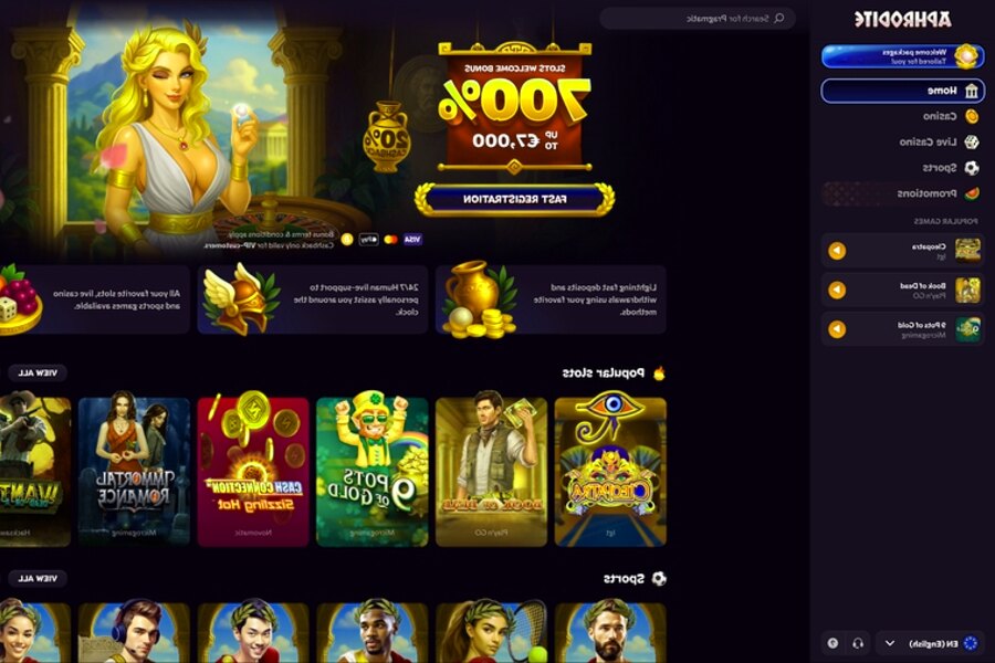 Aphrodite Casino : Page de Connexion